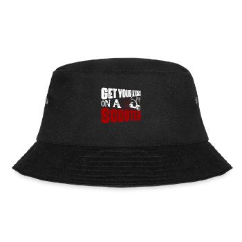 Get Your Kicks On A Scooter Moped Motorbike - Bucket Hat - Schwarz - Vorne - Lela (165cm)