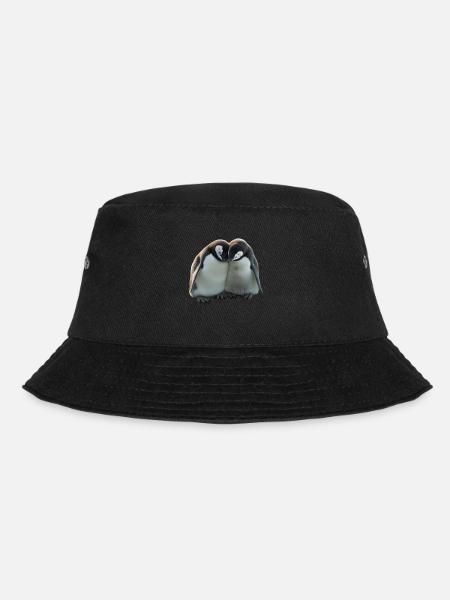 Zwei Pinguine umarmen sich - Bucket Hat - Schwarz