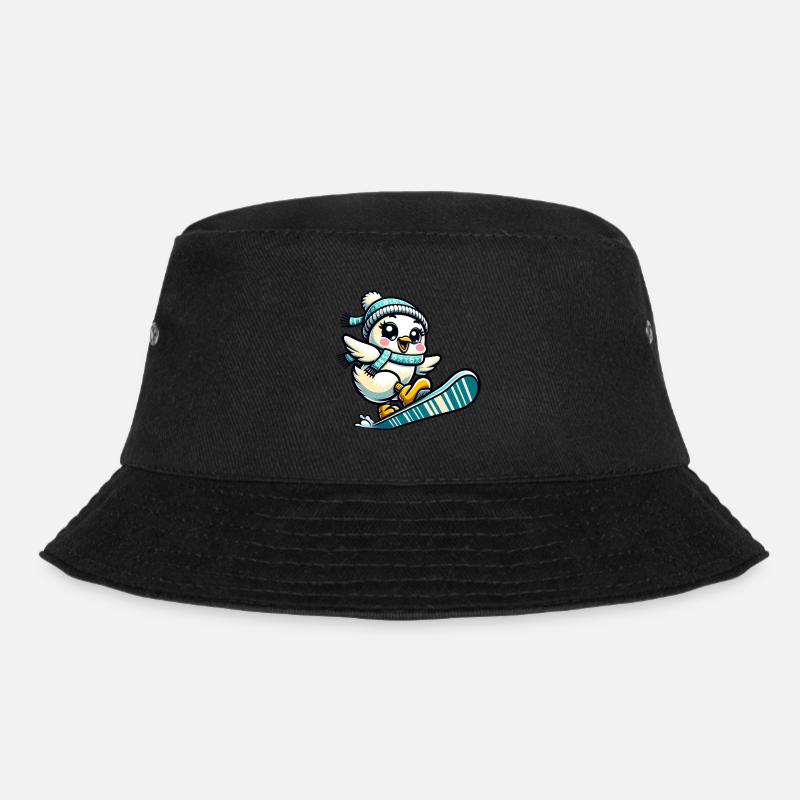 Poulet Poussin Snowboard Hiver - Bob - noir