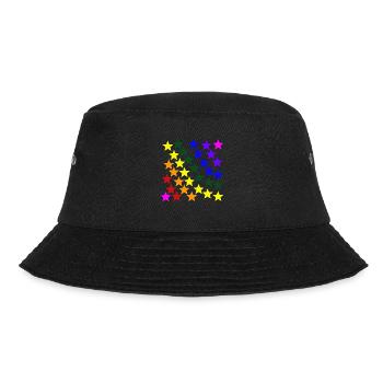 Stars Rainbow Gift Idea Colorful Colorful - Bucket Hat - black - Front - Lela (165cm)