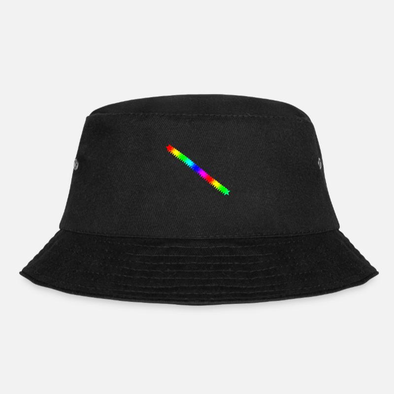Sterne bunt Regenbogen Geschenkidee - Bucket Hat - Schwarz