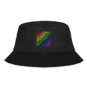 Sterne Regenbogen queer Geschenkidee LGBT LGBTQ+ - Bucket Hat - Schwarz - Vorne - Lela (165cm)