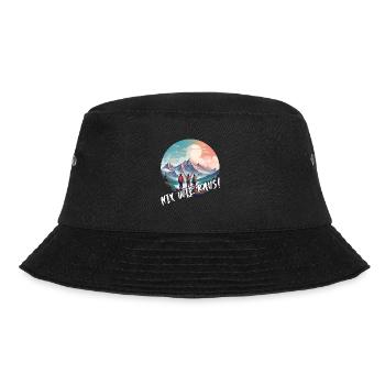 Nix wie raus Familie steht auf dem Berg - Bucket Hat - Schwarz - Vorne - Lela (165cm)