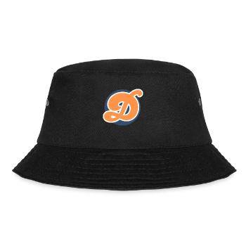 Buchstabe d orange sport - Bucket Hat - Schwarz - Vorne - Lela (165cm)