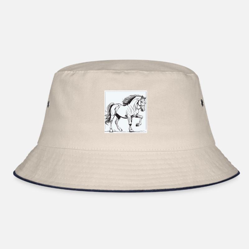 Pferd Pferde Pony Hengst Ross Gaul Bucket Hat