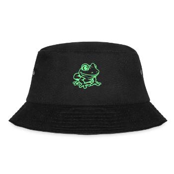 frosch comic - Bucket Hat - Schwarz - Vorne - Lela (165cm)