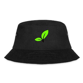2 Green Beautiful Leaves Eco Spring Summer Nature - Bucket Hat - black - Front - Lela (165cm)