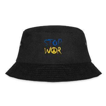 STOP À LA GUERRE avec le signe de paix Symbole de la paix – Ukraine - Bob - noir - Devant - Lela (165cm)