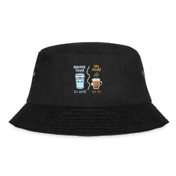 Gift idea water and tea normal body / my body - Bucket Hat - black - Front - Lela (165cm)