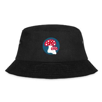 Toadstool, mushroom in the woods gift - Bucket Hat - black - Front - Lela (165cm)