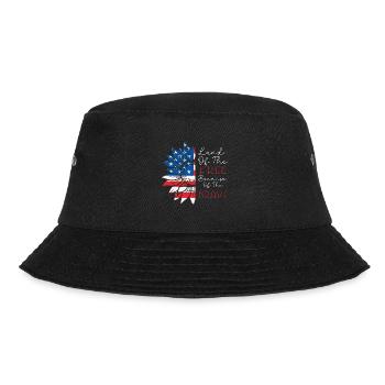 Land der Freien wegen der mutigen patriotischen Bl - Bucket Hat - Schwarz - Vorne - Lela (165cm)