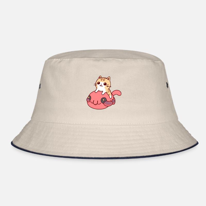 Katze reitet einen Blobfisch Bucket Hat