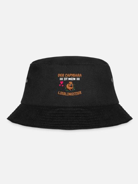 Lieblingstier Capybara Liebhaber Geschenk Capybara - Bucket Hat - Schwarz