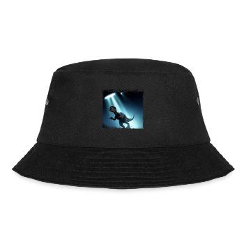 UFO trifft auf Dinosaurier - Bucket Hat - Schwarz - Vorne - Lela (165cm)
