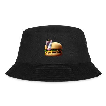 Einhorn Cheeseburger - Bucket Hat - Schwarz - Vorne - Lela (165cm)