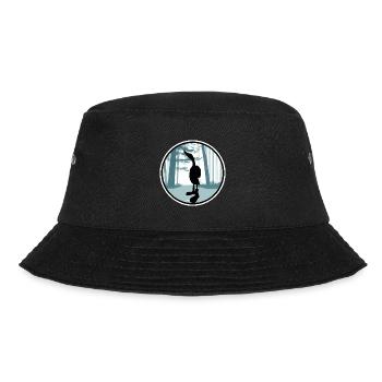Ente mit Rucksack - Bucket Hat - Schwarz - Vorne - Lela (165cm)