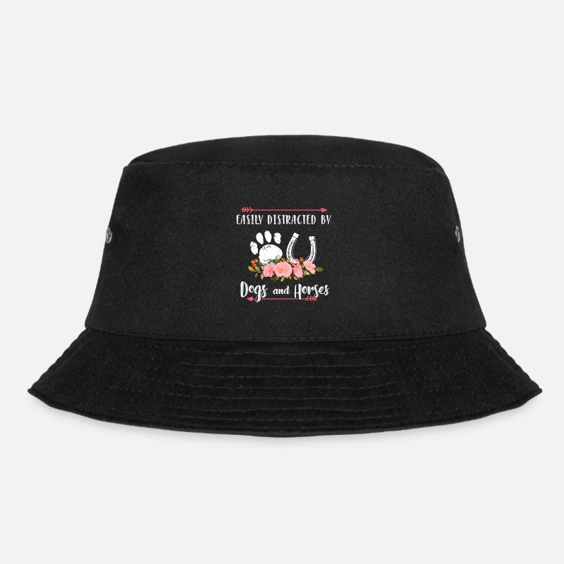 Liebe zu Pferde & Hunden - Bucket Hat - Schwarz