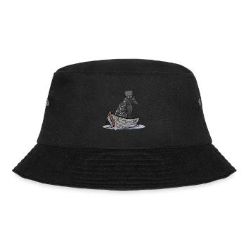 Crow Raven Raven Fairy Tale Character Boat Maritime - Bucket Hat - black - Front - Lela (165cm)