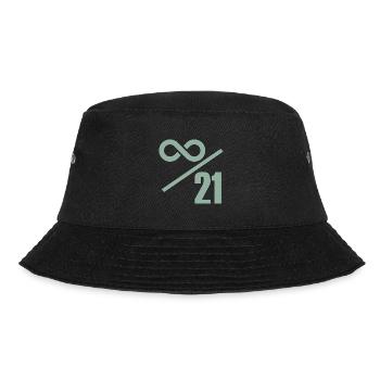 Bitcoin 21 Millionen Limit - Unendlich Wertvoll - Bucket Hat - Schwarz - Vorne - Lela (165cm)