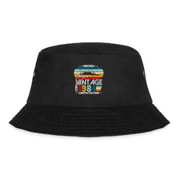 Original June 1984 Born 1984 40th Birthday 84 - Bucket Hat - black - Front - Lela (165cm)