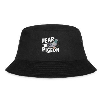 Taube Tauben Tier Vogel - Bucket Hat - Schwarz - Vorne - Lela (165cm)