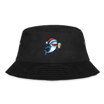 Shark Christmas Beer Funny - Bucket Hat - black - Front - Lela (165cm)