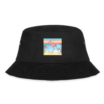 Flamingo - Bucket Hat - Schwarz - Vorne - Lela (165cm)