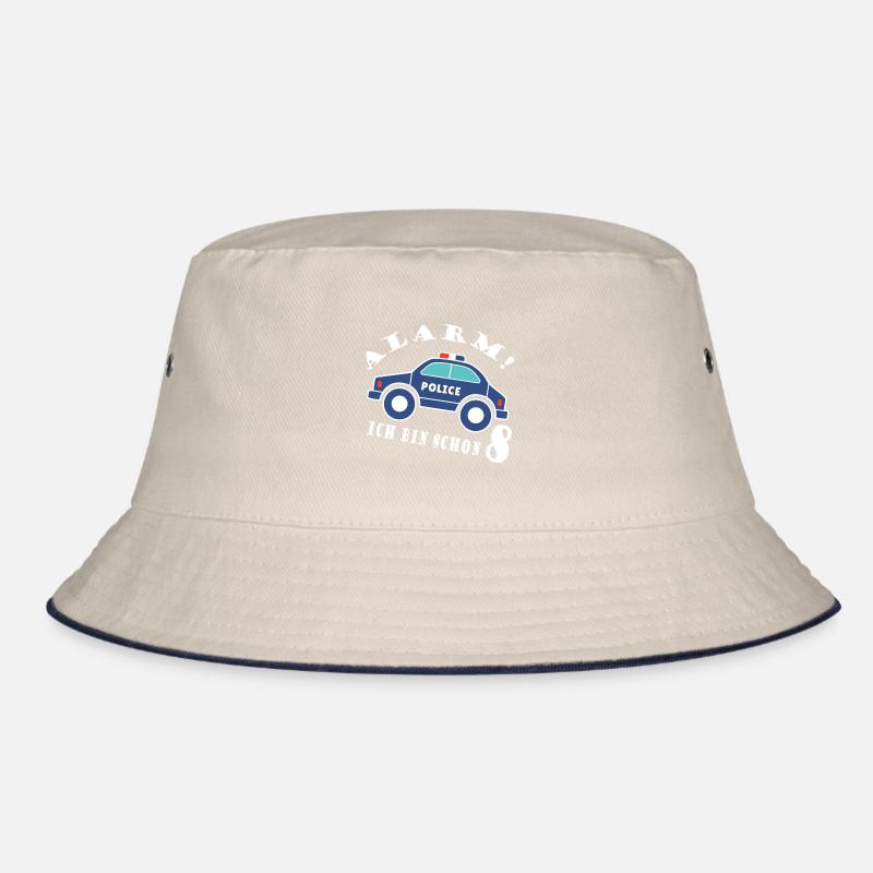 Alarm ich bin schon 8 Polizei Bucket Hat