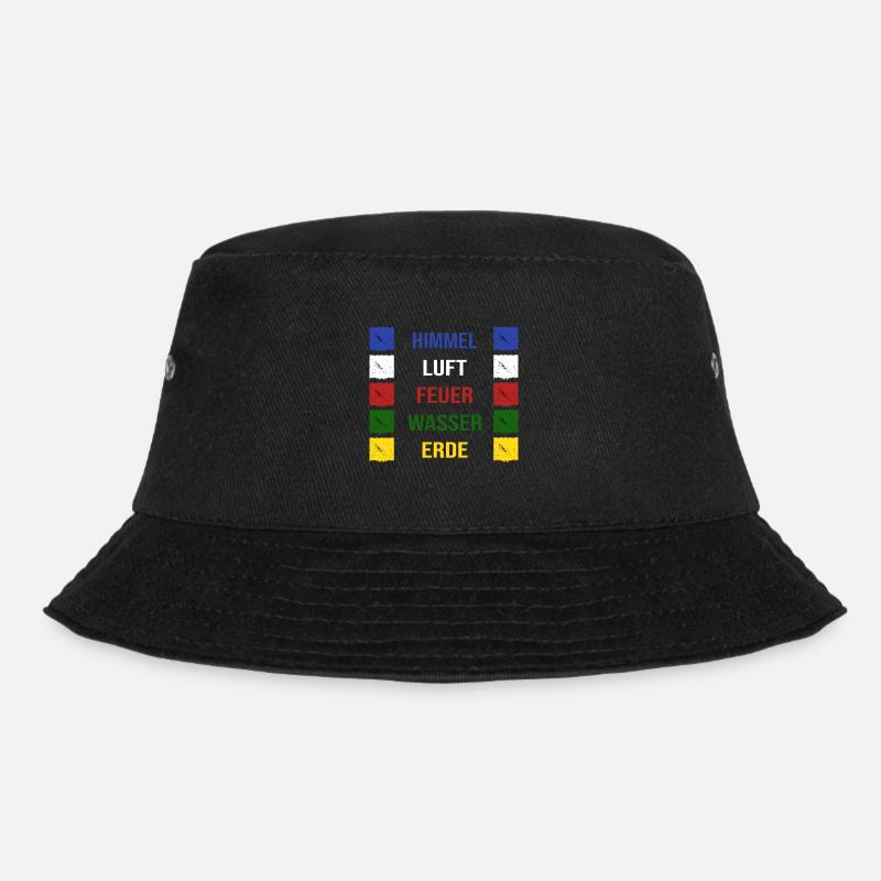Bergwandern Nepal Gebetsfahne Elemente Tibet - Bucket Hat - Schwarz