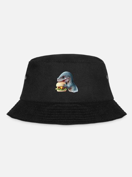 Cheeseburger Dinosauerier - Bucket Hat - Schwarz
