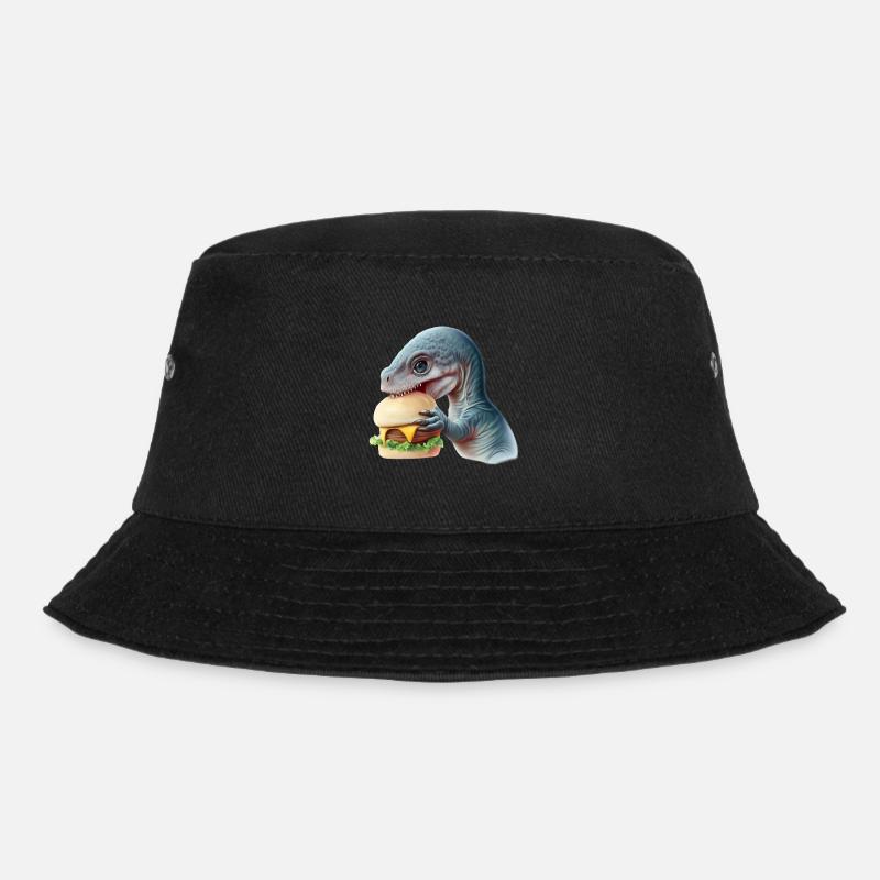 Cheeseburger Dinosauerier - Bucket Hat - Schwarz
