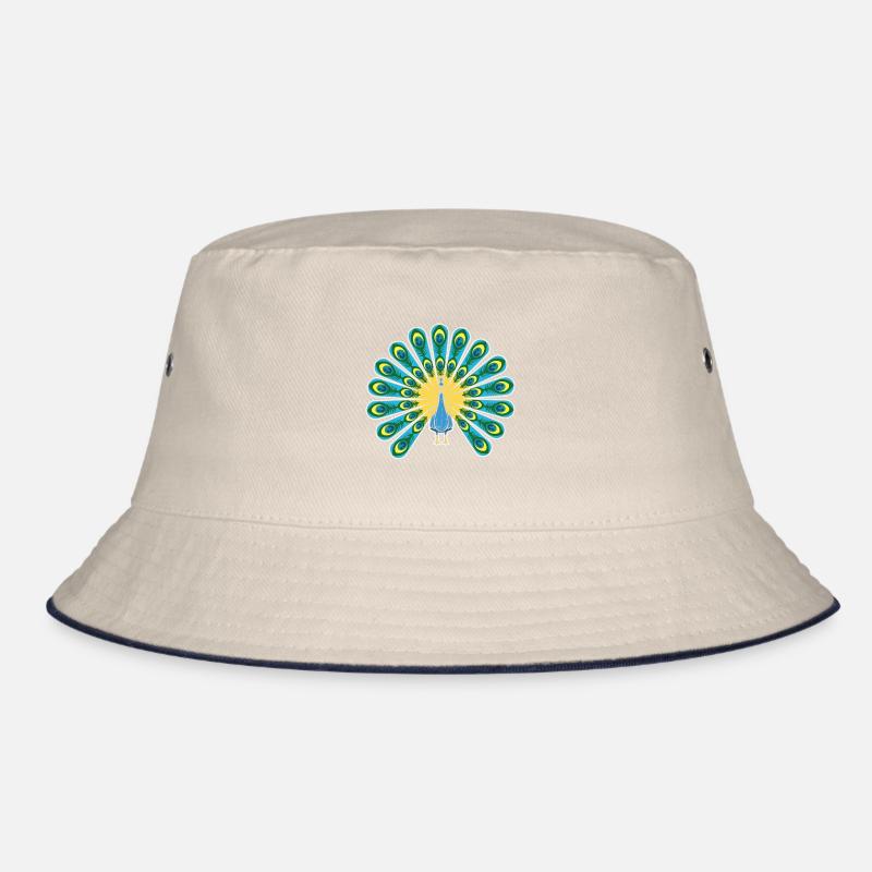 Schöner Pfau Zooarbeiter Bucket Hat