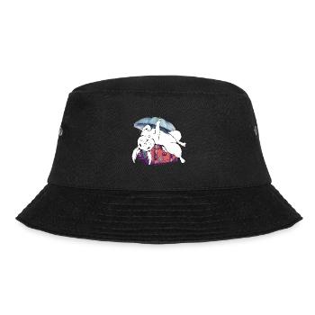 Bunny, Suitcase, Holiday Rodent, Travel Bunnies - Bucket Hat - black - Front - Lela (165cm)