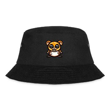 Hamster Halloween Comic Lustig - Bucket Hat - Schwarz - Vorne - Lela (165cm)