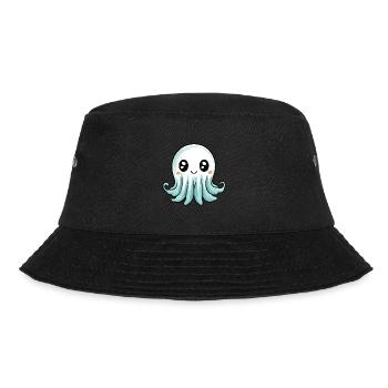 Jellyfish Halloween Comic Ghost - Bucket Hat - black - Front - Lela (165cm)