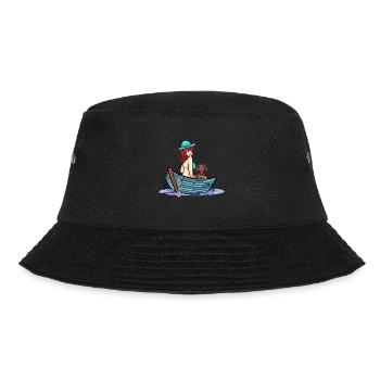 Holiday Ready for Holiday Dog Boat Holiday Leisure Dogs - Bucket Hat - black - Front - Lela (165cm)
