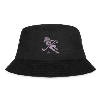 Minimalistisches Zebra Eishockey Silhouette - Bucket Hat - Schwarz - Vorne - Lela (165cm)