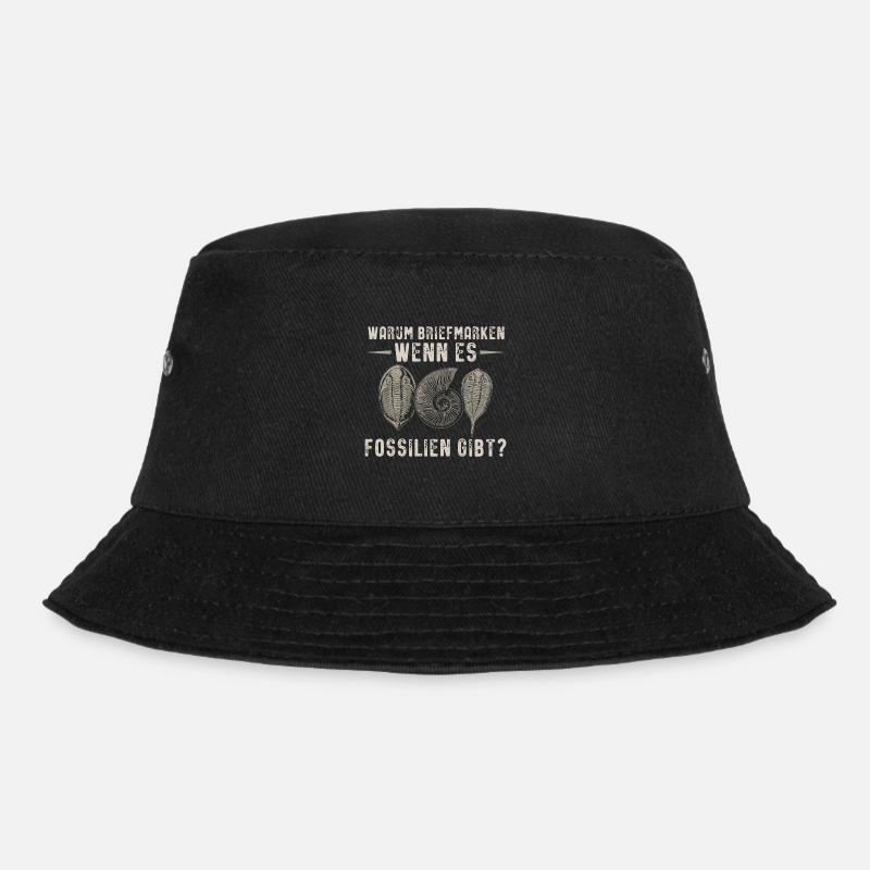 Fossilien Sammler Geschenkidee | Fossilien Sammeln - Bucket Hat - Schwarz