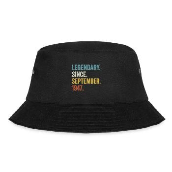 75 Years Old Legendary Since September 1947 75th - Bucket Hat - black - Front - Lela (165cm)
