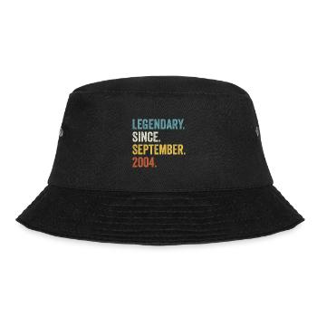 Legendary Since September 2004 18. Geburtstag - Bucket Hat - Schwarz - Vorne - Lela (165cm)