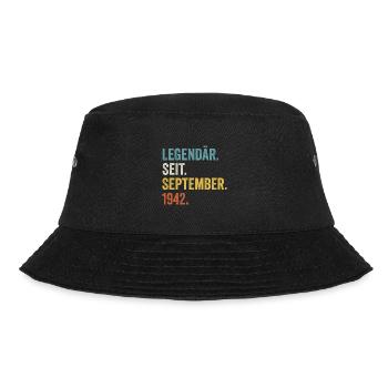 80 Jahre Legendär Seit September 1942 80. - Bucket Hat - Schwarz - Vorne - Lela (165cm)