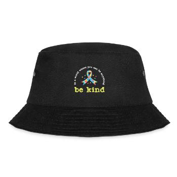 Lustiges Zitat Güte Ribbon Herz Autismus - Bucket Hat - Schwarz - Vorne - Lela (165cm)