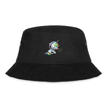 Rainbow sneezing unicorn allergy sufferer - Bucket Hat - black - Front - Lela (165cm)
