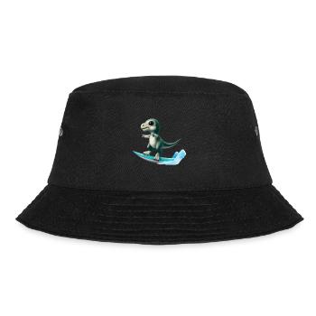 Surfer Dino - Bucket Hat - Schwarz - Vorne - Lela (165cm)