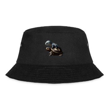 Dinosaur on turtle - Bucket Hat - black - Front - Lela (165cm)