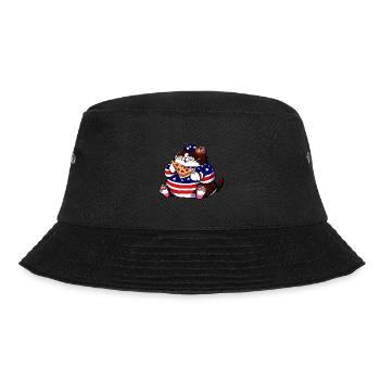 Fat American Pizza Cat - Bucket Hat - black - Front - Lela (165cm)