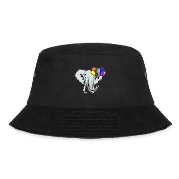 Elephant Elephant Balloons Rainbow LGBT - Bucket Hat - black - Front - Lela (165cm)