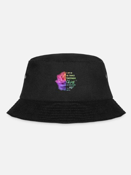 I Can Do All Things Through Christ LGBT Jesus - Bucket Hat - Schwarz