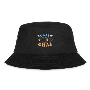 Chai Latte Tee trinken Teetrinker - Bucket Hat - Schwarz - Vorne - Lela (165cm)