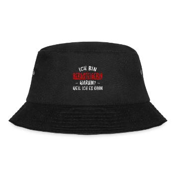 Bergsteigerin Wandern Fun Lustiger Spruch Geschenk - Bucket Hat - Schwarz - Vorne - Lela (165cm)